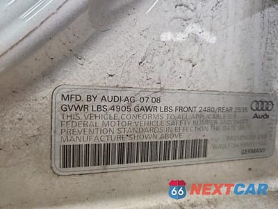 Zdjęcie 12 z 12 samochodu: 2009 AUDI A4 2.0T QUATTRO VIN:WAULF78KX9N011546 - miniatura
