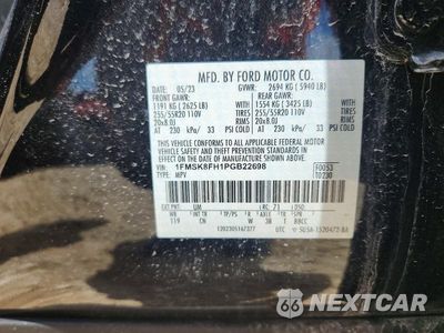 Zdjęcie 13 z 13 samochodu: 2023 FORD EXPLORER LIMITED VIN:1FMSK8FH1PGB22698 - miniatura