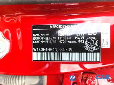 Zdjęcie 13 z 13 samochodu: 2022 MERCEDES-BENZ A 250 4MATIC VIN:W1K3F4HB4NJ345709 - miniatura