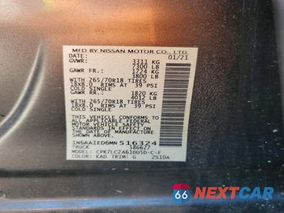Zdjęcie 12 z 12 samochodu: 2021 NISSAN TITAN SV VIN:1N6AA1ED6MN516324 - miniatura