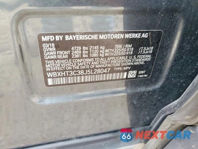 Zdjęcie 12 z 12 samochodu: 2018 BMW X1 XDRIVE28I VIN:WBXHT3C38J5L28047 - miniatura