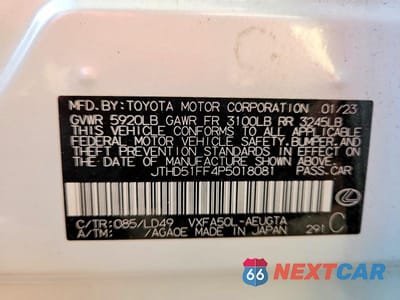 Zdjęcie 12 z 12 samochodu: 2023 LEXUS LS 500 BASE VIN:JTHD51FF4P5018081 - miniatura