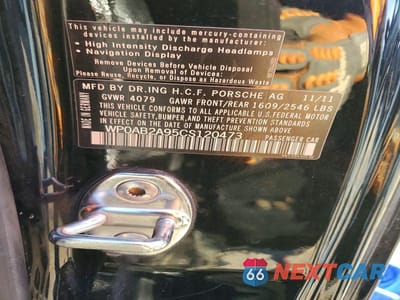 Zdjęcie 12 z 12 samochodu: 2012 PORSCHE 911 CARRERA S VIN:WP0AB2A95CS120473 - miniatura