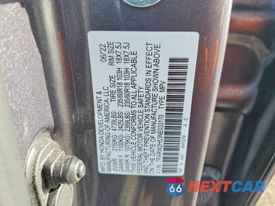 Zdjęcie 13 z 13 samochodu: 2022 HONDA CR-V EX VIN:7FARW2H53NE033170 - miniatura