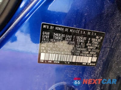 Zdjęcie 12 z 12 samochodu: 2020 HONDA FIT LX VIN:3HGGK5H4XLM718168 - miniatura
