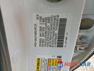 Zdjęcie 13 z 13 samochodu: 2018 HONDA ACCORD EX VIN:1HGCV1F48JA147677 - miniatura