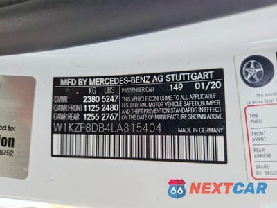 Zdjęcie 12 z 12 samochodu: 2020 MERCEDES-BENZ E 350 VIN:W1KZF8DB4LA815404 - miniatura