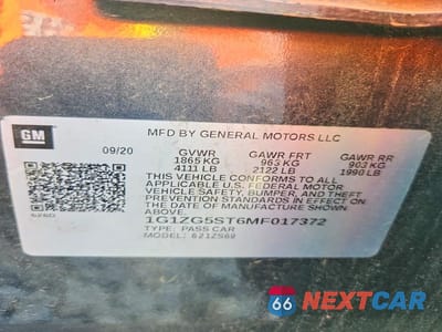 Zdjęcie 12 z 12 samochodu: 2021 CHEVROLET MALIBU RS VIN:1G1ZG5ST6MF017372 - miniatura