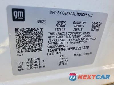 Zdjęcie 13 z 13 samochodu: 2023 CHEVROLET TRAVERSE LS VIN:1GNERFKW5PJ317316 - miniatura