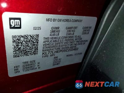 Zdjęcie 13 z 13 samochodu: 2025 CHEVROLET TRAX 1LT VIN:KL77LHEP0SC233482 - miniatura