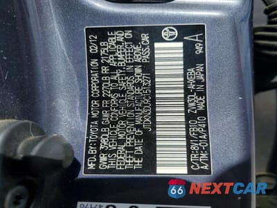 Zdjęcie 12 z 12 samochodu: 2012 TOYOTA PRIUS TWO VIN:JTDKN3DU9C1513271 - miniatura