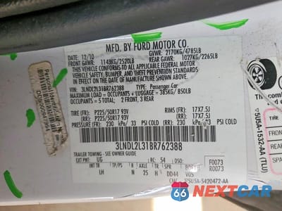 Zdjęcie 12 z 12 samochodu: 2011 LINCOLN MKZ HYBRID VIN:3LNDL2L31BR762388 - miniatura