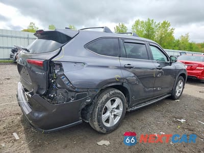 Trzecie zdjęcie samochodu z tyłu: 2022 TOYOTA HIGHLANDER HYBRID LE VIN:5TDBBRCH9NS560693 - miniatura