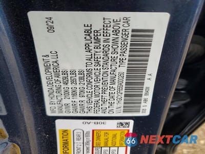 Zdjęcie 12 z 12 samochodu: 2025 HONDA ACCORD HYBRID EXL VIN:1HGCY2F65SA000250 - miniatura