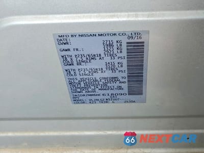 Zdjęcie 12 z 12 samochodu: 2017 NISSAN PATHFINDER SL VIN:5N1DR2MM6HC618090 - miniatura