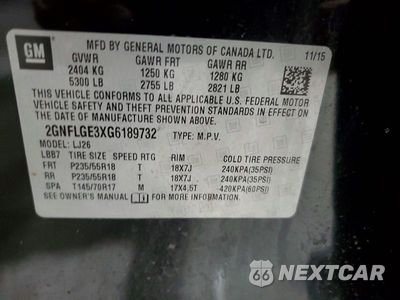 Zdjęcie 13 z 13 samochodu: 2016 CHEVROLET EQUINOX LTZ VIN:2GNFLGE3XG6189732 - miniatura