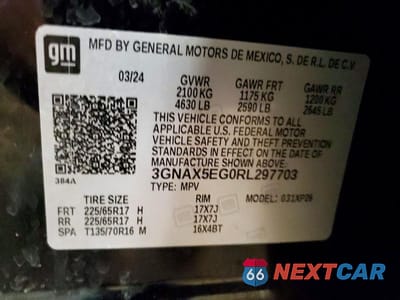 Zdjęcie 13 z 13 samochodu: 2024 CHEVROLET EQUINOX LS VIN:3GNAX5EG0RL297703 - miniatura