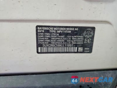 Zdjęcie 13 z 13 samochodu: 2019 BMW X5 XDRIVE40I VIN:5UXCR6C58KLL11897 - miniatura