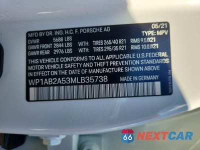 Zdjęcie 13 z 13 samochodu: 2021 PORSCHE MACAN S VIN:WP1AB2A53MLB35738 - miniatura