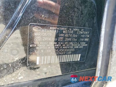 Zdjęcie 12 z 12 samochodu: 2019 GENESIS G70 ELITE VIN:KMTG34LA5KU040055 - miniatura