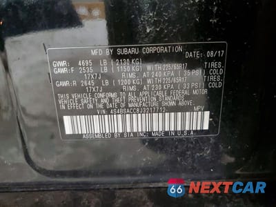 Zdjęcie 12 z 12 samochodu: 2018 SUBARU OUTBACK 2.5I PREMIUM VIN:4S4BSACC8J3217712 - miniatura