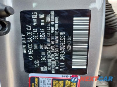 Zdjęcie 12 z 12 samochodu: 2023 KIA RIO S VIN:3KPA24AD2PE622978 - miniatura