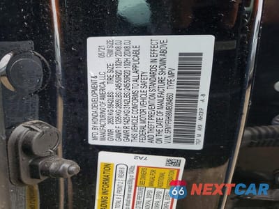 Zdjęcie 13 z 13 samochodu: 2021 HONDA PILOT TOURING VIN:5FNYF6H98MB084860 - miniatura