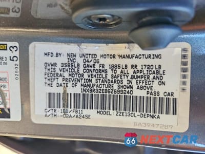 Zdjęcie 12 z 12 samochodu: 2006 TOYOTA COROLLA LE VIN:1NXBR32E86Z699240 - miniatura