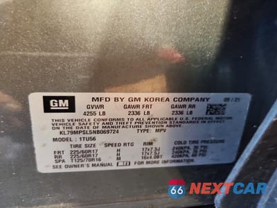 Zdjęcie 14 z 14 samochodu: 2022 CHEVROLET TRAILBLAZER LT VIN:KL79MPSL5NB069724 - miniatura