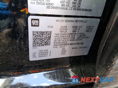 Zdjęcie 12 z 12 samochodu: 2024 CHEVROLET SILVERADO K1500 CUSTOM VIN:1GCRDBEK4RZ379756 - miniatura