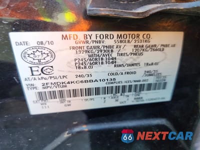 Zdjęcie 14 z 14 samochodu: 2011 FORD EDGE LIMITED VIN:2FMDK4KC6BBA10135 - miniatura
