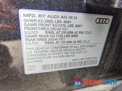 Zdjęcie 13 z 13 samochodu: 2025 AUDI Q7 PREMIUM PLUS VIN:WA1LVBF75SD013847 - miniatura