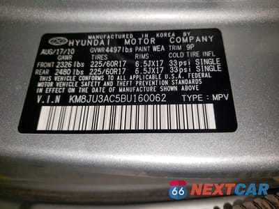 Zdjęcie 13 z 13 samochodu: 2011 HYUNDAI TUCSON GLS VIN:KM8JU3AC5BU160062 - miniatura