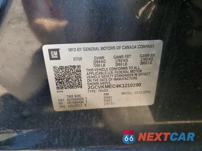Zdjęcie 12 z 12 samochodu: 2019 CHEVROLET SILVERADO LD K1500 CUSTOM VIN:2GCVKMEC4K1210280 - miniatura