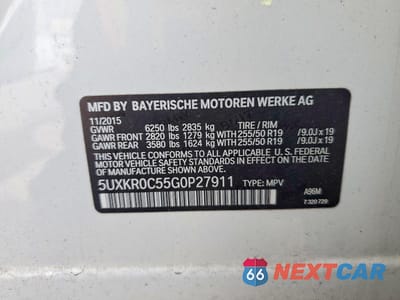 Zdjęcie 13 z 13 samochodu: 2016 BMW X5 XDRIVE35I VIN:5UXKR0C55G0P27911 - miniatura