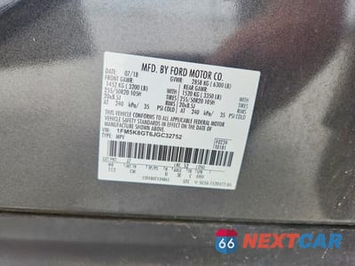 Zdjęcie 12 z 12 samochodu: 2018 FORD EXPLORER SPORT VIN:1FM5K8GT6JGC32752 - miniatura