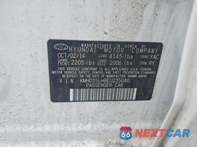 Zdjęcie 12 z 12 samochodu: 2014 HYUNDAI ELANTRA GT BASE VIN:KMHD35LH8EU235040 - miniatura