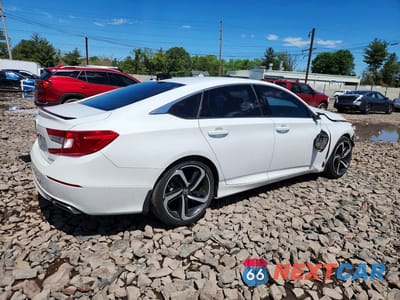 Trzecie zdjęcie samochodu z tyłu: 2022 HONDA ACCORD SPORT VIN:1HGCV1F34NA024195 - miniatura