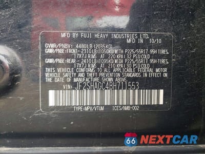 Zdjęcie 13 z 13 samochodu: 2011 SUBARU FORESTER TOURING VIN:JF2SHAGC4BH711553 - miniatura