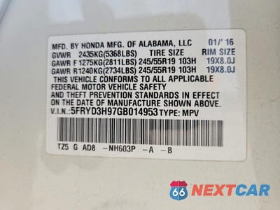 Zdjęcie 13 z 13 samochodu: 2016 ACURA MDX ADVANCE VIN:5FRYD3H97GB014953 - miniatura