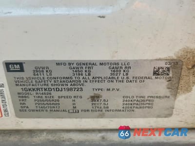 Zdjęcie 13 z 13 samochodu: 2013 GMC ACADIA DENALI VIN:1GKKRTKD1DJ198723 - miniatura