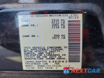 Zdjęcie 12 z 12 samochodu: 2015 NISSAN ALTIMA 2.5 SL VIN:1N4AL3AP7FC136843 - miniatura