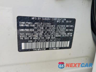 Zdjęcie 14 z 14 samochodu: 2020 SUBARU FORESTER SPORT VIN:JF2SKARC7LH434722 - miniatura