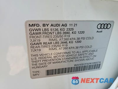 Zdjęcie 12 z 12 samochodu: 2022 AUDI Q3 PREMIUM PLUS S LINE 45 VIN:WA1EECF32N1050274 - miniatura
