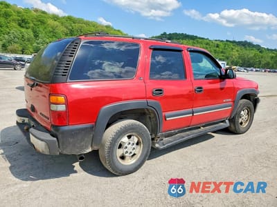 Trzecie zdjęcie samochodu z tyłu: 2002 CHEVROLET TAHOE K1500 VIN:1GNEK13Z62R134209 - miniatura