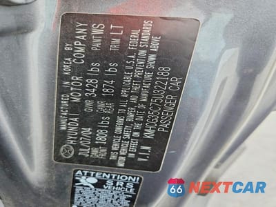 Zdjęcie 12 z 12 samochodu: 2005 HYUNDAI ACCENT GS VIN:KMHCG35C75U322188 - miniatura
