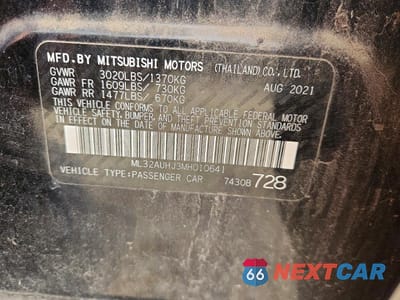 Zdjęcie 12 z 12 samochodu: 2021 MITSUBISHI MIRAGE ES VIN:ML32AUHJ3MH010641 - miniatura