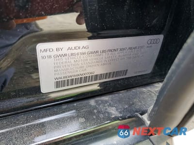 Zdjęcie 12 z 12 samochodu: 2019 AUDI A8 L VIN:WAU8DAF84KN007062 - miniatura