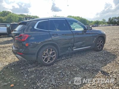 Trzecie zdjęcie samochodu z tyłu: 2022 BMW X3 XDRIVE30I VIN:5UX53DP06N9N30534 - miniatura
