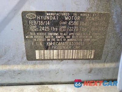 Zdjęcie 13 z 13 samochodu: 2014 HYUNDAI SONATA HYBRID VIN:KMHEC4A43EA109491 - miniatura